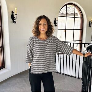 Flek Textured Stripe Boxy T-Shirt